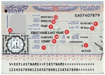Visum Ägypten